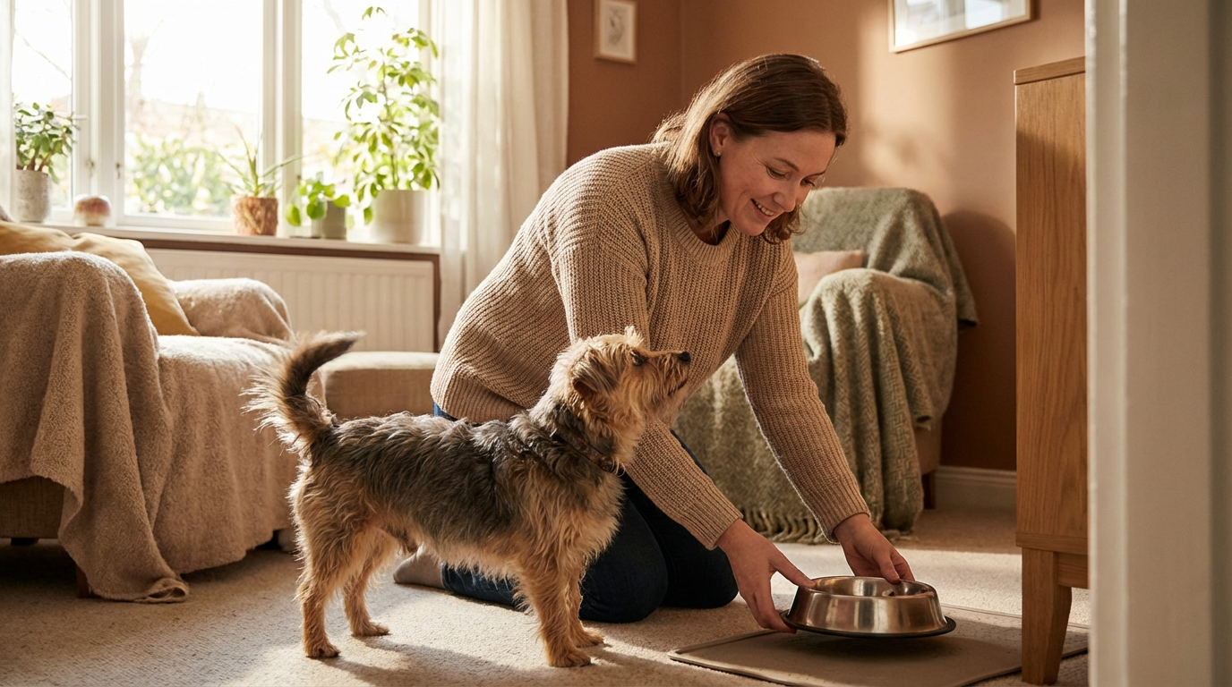 Ситтер Сара с питомцем дома